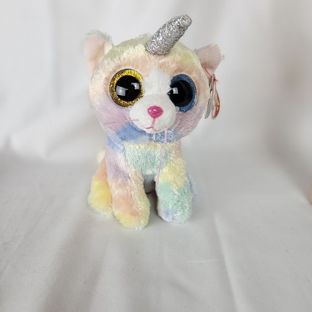 TY Beanie Boos 6" HEATHER Cat Unicorn UniCat Plush
